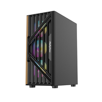 Boîtier PC ATX en verre trempé AntarcChill Factory OEM ODM, châssis tour moyenne M-ATX/ITX USB3.0, boîtier d'ordinateur en bois