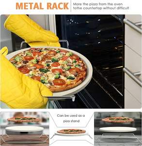 Scaffale per <span class=keywords><strong>Pizza</strong></span> da forno per <span class=keywords><strong>Pizza</strong></span> con carta da cucina 5 pz <span class=keywords><strong>Set</strong></span> di pietre per <span class=keywords><strong>Pizza</strong></span> - Product Image 3