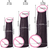 Dildo réaliste extra large en silicone souple, masseur intime unisexe, jouet de plaisir pour adultes, design sûr pour le corps