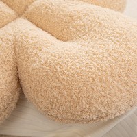 Coussin décoratif en forme de trèfle à quatre feuilles, en peluche courte, rembourré en coton PP, pour canapé et chambre à coucher