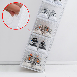 10 Pack Upgraded X-Large Drop Front Clear Plastic Stackable <strong>Shoe</strong> Storage Box Eco Friendly Home <strong>Display</strong> Organizer - Product Image 3