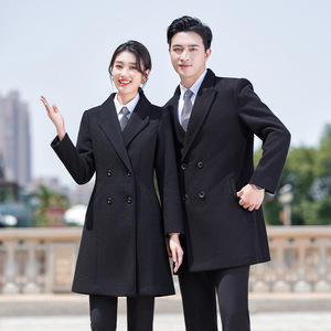 Manteaux professionnels unisexes élégants à manches longues, coupe ajustée, épais, mi-longs, pour la vente de voitures - Product Image 1