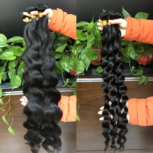Capelli Umani Vergini Brasiliani Non Trattati con Cuticola Allineata, Onda Corporea, Fasci di Capelli con Chiusura - Product Image 5