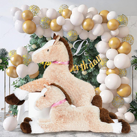 Nouveauté : Peluche cheval en coton PP avec yeux en plastique, idéale comme cadeau d'anniversaire pour enfant