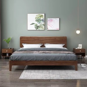 Cadre de lit moderne de luxe en velours, taille King Queen, lit plateforme en tissu gris avec tête de lit haute pour mobilier de chambre - Product Image 2