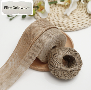 Corde de chanvre vintage tressée à la main, fil de chanvre jaune, corde de chanvre pour bouquet de fleurs, corde de fixation DIY, ceinture à nouer, matériau d'emballage floral - Product Image 2