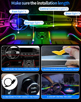 Lumière d'ambiance acrylique symphonie Chasing 18 en 1 lumière à fibre optique pour l'atmosphère de la voiture Lumières intérieures