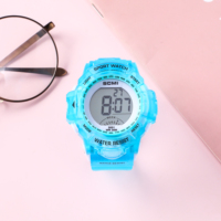 Montre de sport numérique transparente pour enfants, avec rétroéclairage EL, étanche, chronographe, calendrier, alarme, cadeaux pour adolescents
