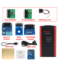 Programmateur de clés V87 Iprog+ prenant en charge l'IMMO + la réinitialisation Iprog Pro jusqu'à 2019 avec 6 adaptateurs PK DIGIPROG 3 Carprog Programmateur de clés ECU
