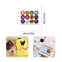 Autocollants d'Halloween pour le commerce extérieur, motifs mignons de crâne et de citrouille, adhésifs, pour sceller les sacs de bonbons et décorer les boîtes de biscuits, 8 pièces, 3,5*7cm