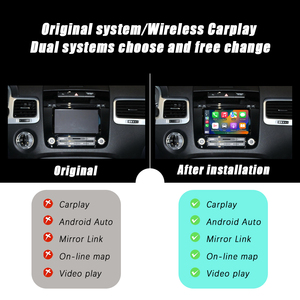 CZT-AUTO Android tự động cho Volkswagen 2011-2019 3 gam <span class=keywords><strong>Car</strong></span> <span class=keywords><strong>DVD</strong></span> <span class=keywords><strong>Player</strong></span> gương liên kết đài phát thanh xe chơi không dây Apple Carplay Adapter - Product Image 3