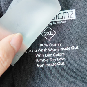 Étiquettes de vêtements sans étiquette lavables de haute qualité 2025, imprimées par transfert thermique, écologiques, auto-adhésives, en tissu, taille personnalisée - Product Image 2