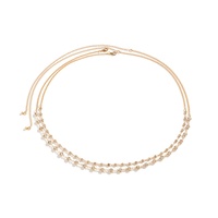 2 pièces Sexy Inlay Shiny Rhinestone Chain Belly Waist Chain for Women Double Layer Lady Beach Summer Fashion Body Jewelry Gifts