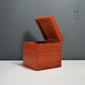 Bamboo Tea Box Square Custom Made Wood Material Gift Box - Product Image 3