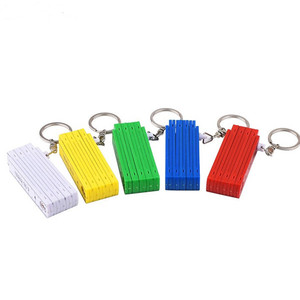 Mini 50cm Plastic Foldable Folding Ruler With Keyring