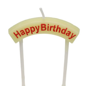 Creative Happy Birthday Arch Candle Rainbow Candle Ornament Party Anniversary Baking Cake Decoration - Product Image 1