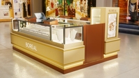 Conception de comptoir de caisse pour bijouterie, présentoir à bijoux en bois, idées populaires de kiosque pour centre commercial