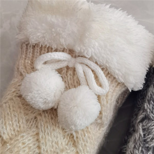 Femme Femmes Femmes Dames Hiver Haute Qualité <span class=keywords><strong>Mohair</strong></span> Moelleux Tricoté Intérieur Sol Maison Cozy Sherpa Doublé Anti-dérapant Chaussons Chaussettes - Product Image 5