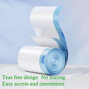 15 Gallon Tear Free Drawstring Trash Bags, Large, White, Fresh Clean Scent <b>Plastic</b> for Office Bedroom Living Room <b>Kitchen</b> - Product Image 3