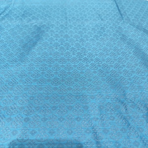 Premium Sea Blue Woven Poly Raw <b>Silk</b> <b>Fabric</b> Lightweight Quick-Dry Breathable Rich Texture Textile Fashion Apparel Home Textile - Product Image 6