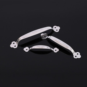 Manijas de Acero Inoxidable para Gabinetes, Diseño de Flor de Ciruelo, 5, 6 y 8 Pulgadas, Forma de Arco, Superficie Cepillada, Diseño Tradicional, Antioxidante - Product Image 4