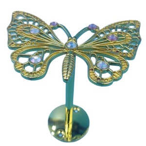 Patère murale papillon en fonte dorée, porte-manteau en forme d'animal pour fixation murale ou derrière la porte - Product Image 5