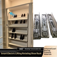 Meuble à chaussures électrique rotatif en acier, étagère de rangement inclinable à 360 degrés, armoire à chaussures intelligente, armoire d'entretien des chaussures