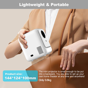 Rigal B1 Máy chiếu nhỏ bỏ túi 120ANSI Lumens phù hợp cho màn hình 120inch Mini Movie HD <span class=keywords><strong>LCD</strong></span> LED chơi game Máy chiếu di động - Product Image 2