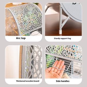 Stile europeo Xuanfeng grande Villa in ferro gabbia ornamentale peonia uccello ricamato in pelle di pappagallo paesaggio case per animali domestici mobili - Product Image 3