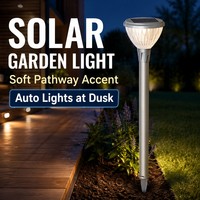 Lampe Solaire de Jardin IP65 Étanche, Éclairage d'Ambiance Souple pour Allées, S'allume Automatiquement à la Crépuscule, Lampe de Sol Extérieure à Piquet pour Aménagement Paysager 100W