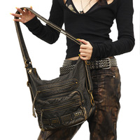 Sac à bandoulière rétro en cuir souple pour femme, style européen et américain, tendance japonaise et coréenne, idéal pour les trajets quotidiens