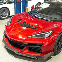 Capot moteur en fibre de carbone sèche préimprégnée style ZR1 1:1 pour Chevrolet Corvette C8 Stingray Z51 Z06 Coupé