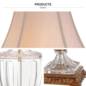 Vải Bóng Râm Đèn Đọc Sách Đèn Bàn Đồng Đèn Bàn Pha Lê - Product Image 6