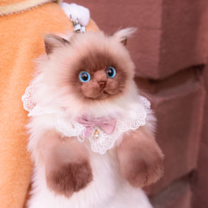 Ransel Kucing Siam Besar Simulasi DUPAN, Bahan Plush Polyester Super Lembut, Buatan Tangan, Unisex, Mirip Asli - Product Image 5