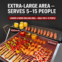 Barbecue intégré en acier inoxydable au charbon de bois pour cuisine extérieure