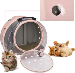 Transportín Portátil y Resistente para Perros y Gatos <span class=keywords><strong>con</strong></span> Ruedas, Diseño de Burbuja Transparente, Ventilación Transpirable, para Uso en Exteriores - Product Image 2