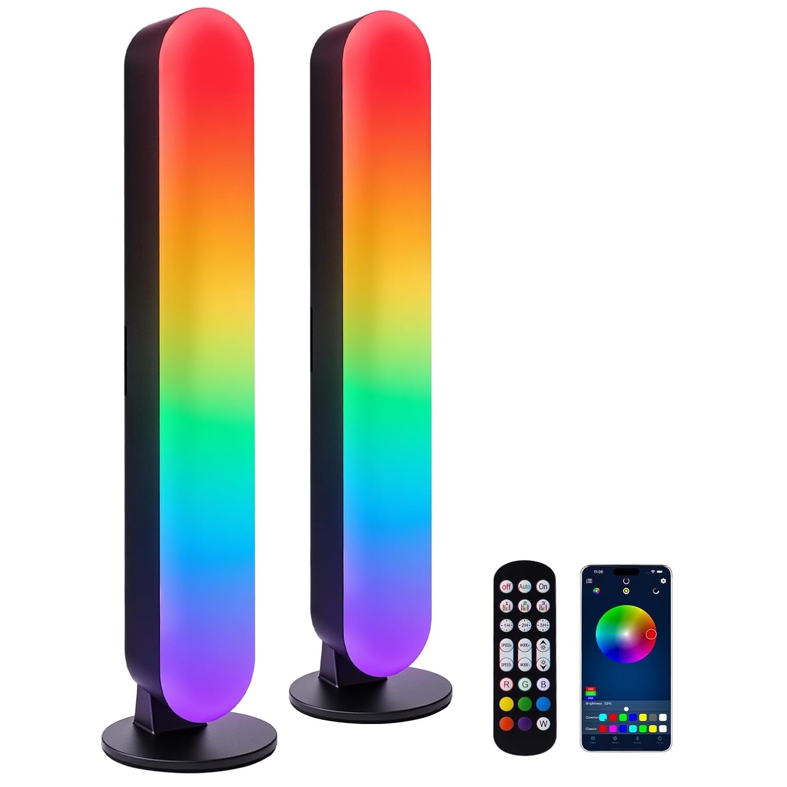 Barre LED RGB Pour TV - Rétroéclairage Ambiant Gaming, Télécommande, 5V, Couleur Noire