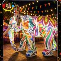 Modèle d'éléphant floral gonflable géant pour la promotion des centres commerciaux, la décoration d'événements, l'affichage et les spectacles
