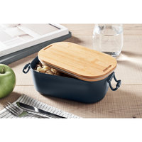 Boîte à lunch en PP de qualité alimentaire de grande capacité de 700ml, boîte à bento avec couvercle en bambou pour employés de bureau et étudiants, boîte à lunch extérieure portable