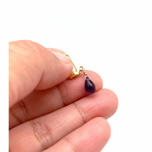 Boucles d'oreilles en argent sterling 925 de style bohème faites à la main avec améthyste bijoux classiques pour femmes cadeau parfait pour les épouses - Product Image 1