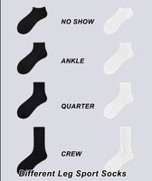 Meia Wholesale Chaussettes de sport unisexes en coton de haute qualité, brodées, style streetwear, avec logo personnalisé, blanches unies, mi-mollet et socquettes
