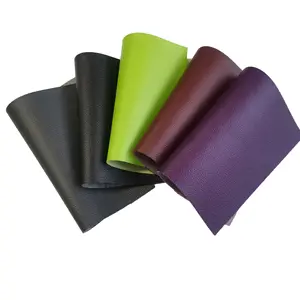 Venta al por mayor Paquete por rollos Diseño diferente Litchi Tela PVC Cuero sintético