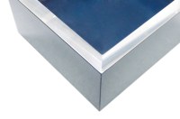 Conteneur de rangement pour accessoires de bijoux, cubique en acrylique, couleur marine, 4x5 pouces, organisateur à tiroir
