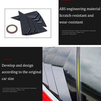 Lames de ventilation latérales arrière noires brillantes en ABS pour voitures