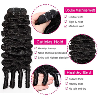 Lots de Cheveux Humains Bouclés Birmans en Gros, Cheveux Humains Birmans Non Traités, Extensions de Cheveux Humains Naturels de Qualité 15A, Couleur Naturelle