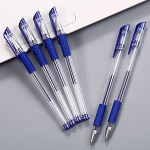 Ingrosso 0.5mm penne in Gel di inchiostro promozionale sfuso rosso nero blu firma penne Gel regalo pubblicità cancelleria ricaricabile - Product Image 5
