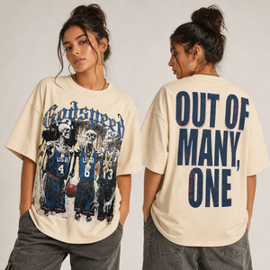 เสื้อยืดผู้ชายผ้าฝ้ายลายกราฟิกแบบ Acid Wash ทรงโอเวอร์ไซส์ ผ้าถักพิมพ์ลาย สตรีทแวร์ คอกลม ระบายอากาศได้ดี โลโก้แบบกำหนดเอง Godspeed - Product Image 4
