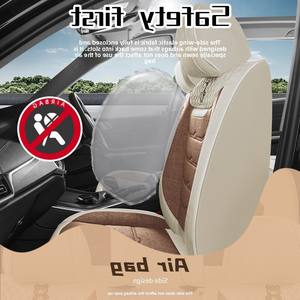 Asiento Fundas de coche de cinco asientos Cojines de asiento de lino universales para todas las estaciones Cojín completamente revestido Oso de dibujos animados Arte de tela - Product Image 4