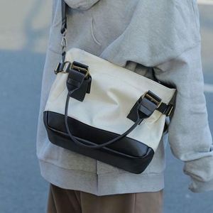 Bolso de Mano de Lona de Algodón Elegante, Duradero y Ecológico, Bolsos Tote para Mujer con Detalles Metálicos y Herrajes para Viaje - Product Image 3