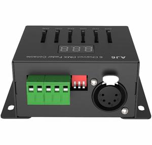 <span class=keywords><strong>Console</strong></span> de mixage <span class=keywords><strong>DMX</strong></span> à 6 <span class=keywords><strong>canaux</strong></span> AJ6 5-24VDC ou 3 piles AA, avec faders coulissants, pour décodeur <span class=keywords><strong>DMX</strong></span> - Product Image 2